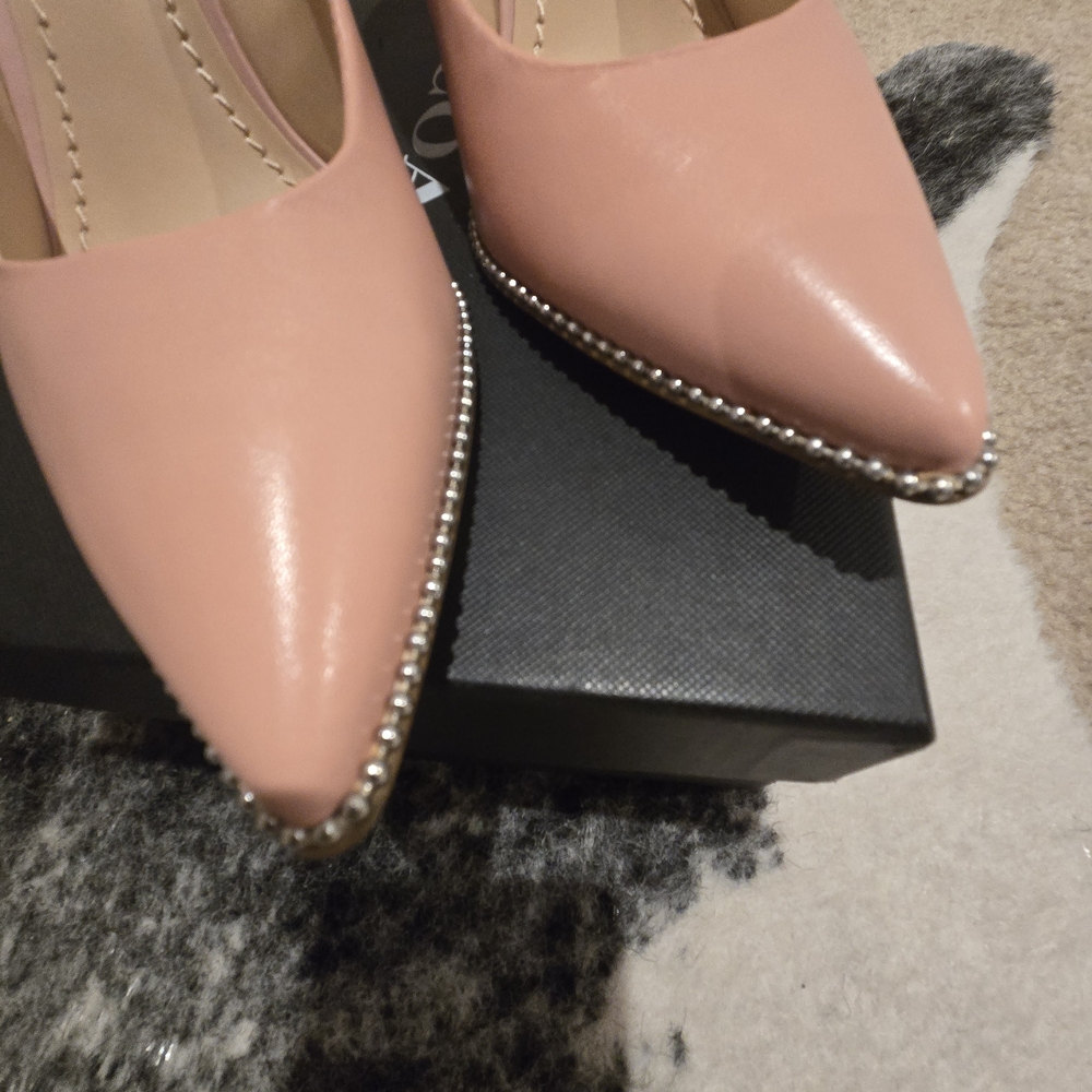 Coach Pink Studded 3" Heels - Picture 4 of 10